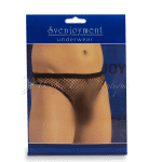 Mens Black Mesh G-String