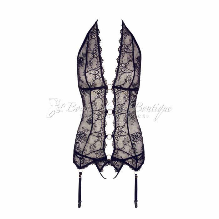 elegant set of 2 piece lace corset by Abierta Fina