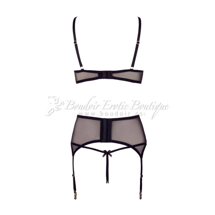 3 piece lingerie set by abierta fina back