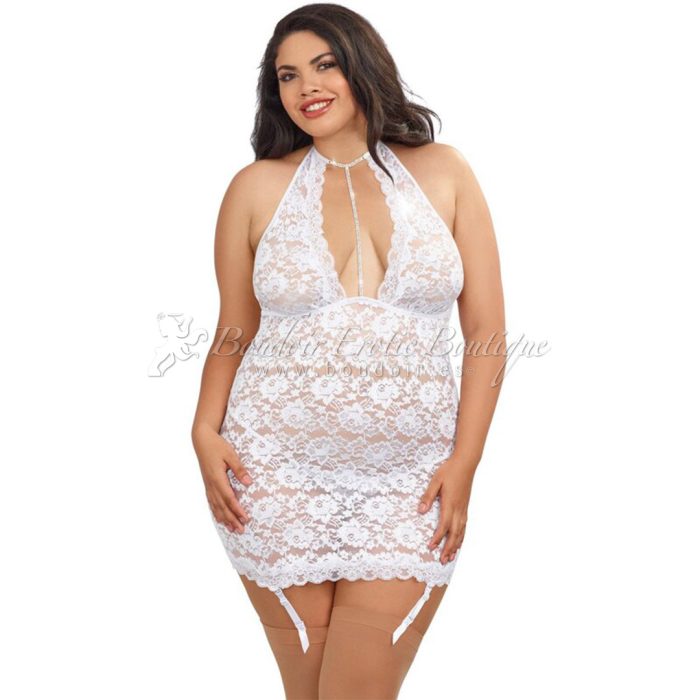 lace halter chemise