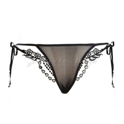 Black Thong Embroidery