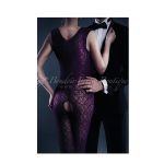 Open Bodystocking purple