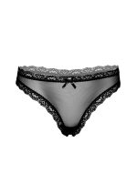 DI Mesh ruched black thong s/m