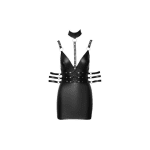 Cottelli Collection Black vinyl bondage dress s