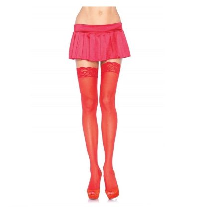 Leg avenue 1011 Red lace mesh stockings s/m