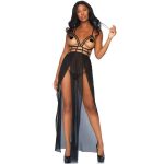 Leg Avenue cage maxi dress & g string black