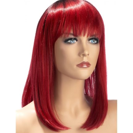 Elvira Mid-length Two-tones Red Wig