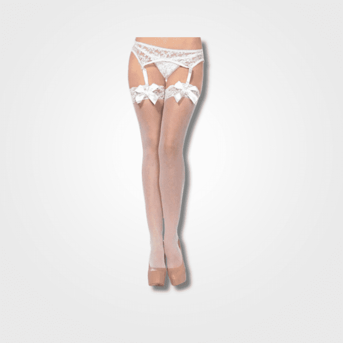 White Lace Thigh Highs 1912